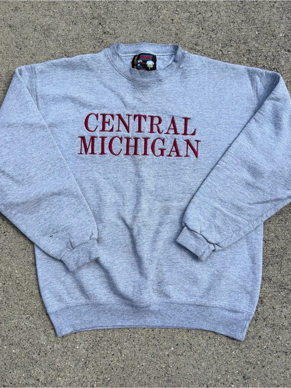 Vintage 90s Central Michigan Embroidered Crewneck Size L